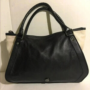Elliott Lucca Black/ white leather handbag